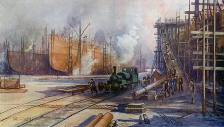 A great shipyard - a busy scene